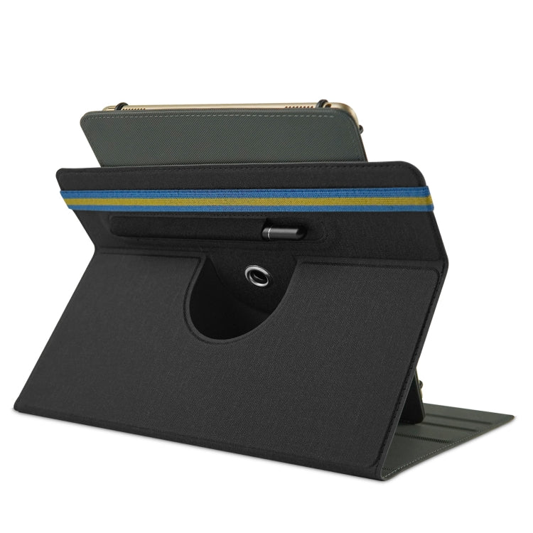 Custodia in pelle universale per tablet PC a vibrazione orizzontale con struttura in tessuto con slot per penna, For 10 inch
