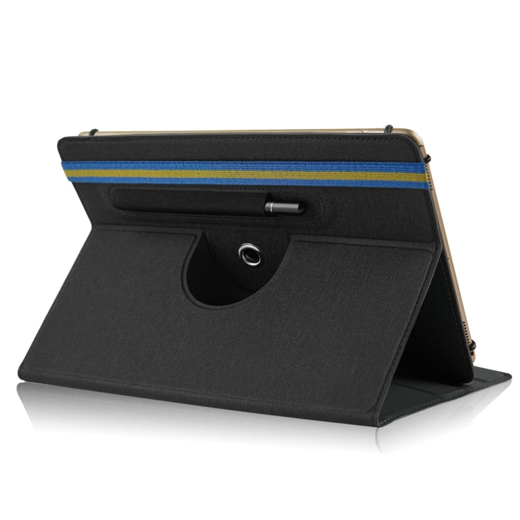 Custodia in pelle universale per tablet PC a vibrazione orizzontale con struttura in tessuto con slot per penna, For 10 inch