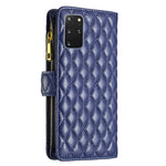 Custodia per telefono a conchiglia in pelle con portafoglio con cerniera Diamond Lattice, For Samsung Galaxy S20+, For Samsung Galaxy S20 Ultra, For Samsung Galaxy S20 FE / S20 FE 5G, For Samsung Galaxy A03 166mm EU Version