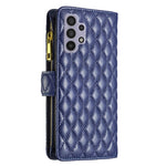 Custodia per telefono a conchiglia in pelle con portafoglio con cerniera Diamond Lattice, For Samsung Galaxy A32 5G, For Samsung Galaxy A33 5G, For Samsung Galaxy A41, For Samsung Galaxy A42 5G