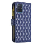 Custodia per telefono a conchiglia in pelle con portafoglio con cerniera Diamond Lattice, For Samsung Galaxy A51 4G, For Samsung Galaxy A52 4G / 5G / A52S 5G, For Samsung Galaxy A53 5G, For Samsung Galaxy A71 4G
