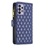 Custodia per telefono a conchiglia in pelle con portafoglio con cerniera Diamond Lattice, For Samsung Galaxy A72 4G / 5G, For Samsung Galaxy A73 5G, For Samsung Galaxy M23 5G, For Samsung Galaxy M33 5G