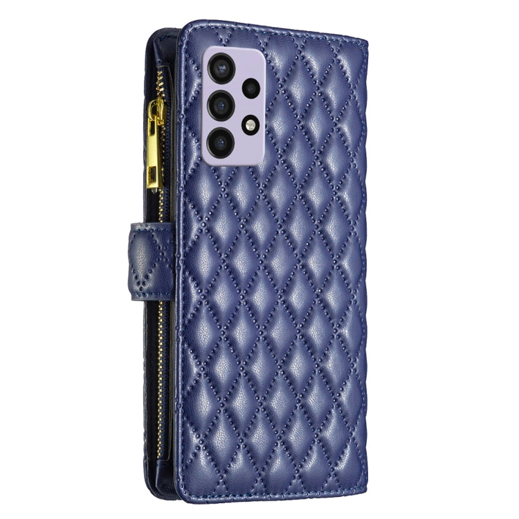Custodia per telefono a conchiglia in pelle con portafoglio con cerniera Diamond Lattice, For Samsung Galaxy A72 4G / 5G, For Samsung Galaxy A73 5G, For Samsung Galaxy M23 5G, For Samsung Galaxy M33 5G