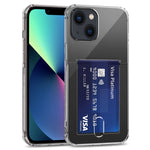 Custodia TPU trasparente con slot carte per iPhone 14