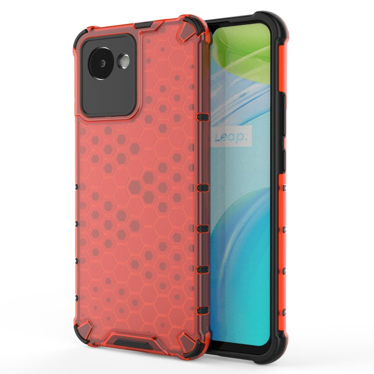 Custodia protettiva antiurto per PC a nido d'ape + TPU, For OPPO Realme C30
