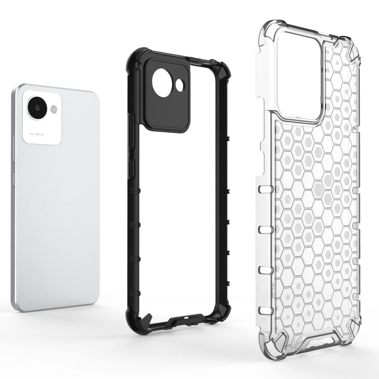 Custodia protettiva antiurto per PC a nido d'ape + TPU, For OPPO Realme C30