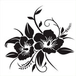 D-798 Adesivo decorativo modificato per auto con motivo a fiori, D-798