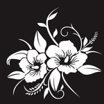 D-798 Adesivo decorativo modificato per auto con motivo a fiori, D-798