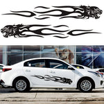 2 PCS/Set D-815 Fiamma Leone Modello Auto Modificato Adesivo Decorativo, D-815