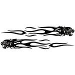 2 PCS/Set D-815 Fiamma Leone Modello Auto Modificato Adesivo Decorativo, D-815
