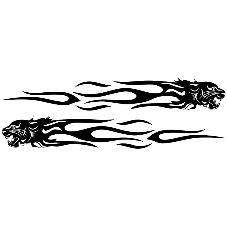 2 PCS/Set D-815 Fiamma Leone Modello Auto Modificato Adesivo Decorativo, D-815