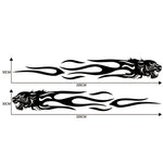 2 PCS/Set D-815 Fiamma Leone Modello Auto Modificato Adesivo Decorativo, D-815