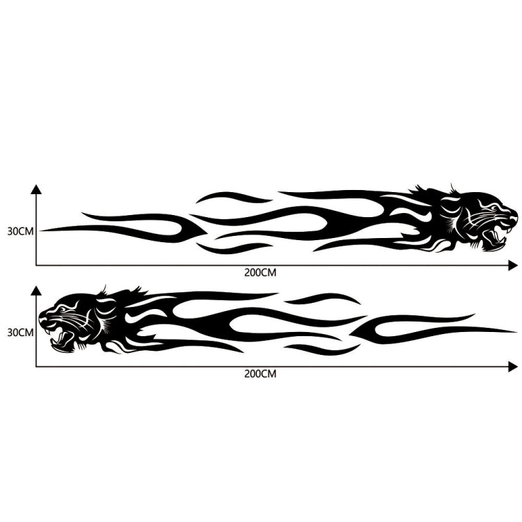 2 PCS/Set D-815 Fiamma Leone Modello Auto Modificato Adesivo Decorativo, D-815
