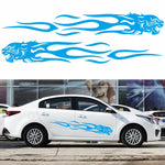 2 PCS/Set D-815 Fiamma Leone Modello Auto Modificato Adesivo Decorativo, D-815