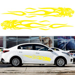 2 PCS/Set D-815 Fiamma Leone Modello Auto Modificato Adesivo Decorativo, D-815