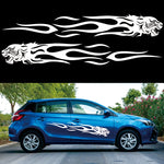 2 PCS/Set D-815 Fiamma Leone Modello Auto Modificato Adesivo Decorativo, D-815