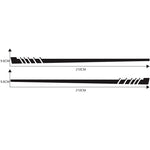 2 PCS/Set D-854 Adesivo decorativo modificato per auto con motivo a strisce, D-854