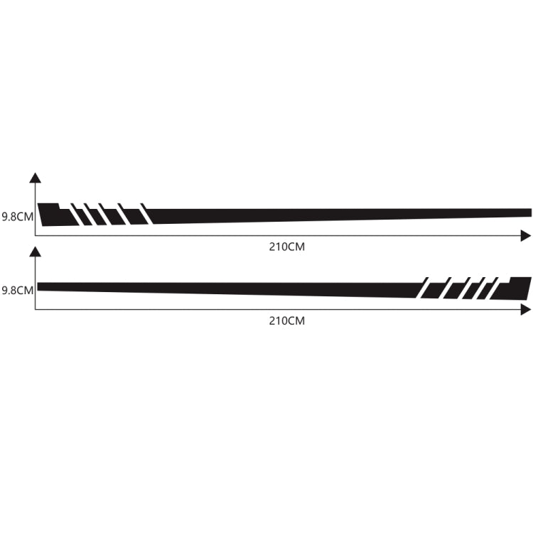 2 PCS/Set D-854 Adesivo decorativo modificato per auto con motivo a strisce, D-854