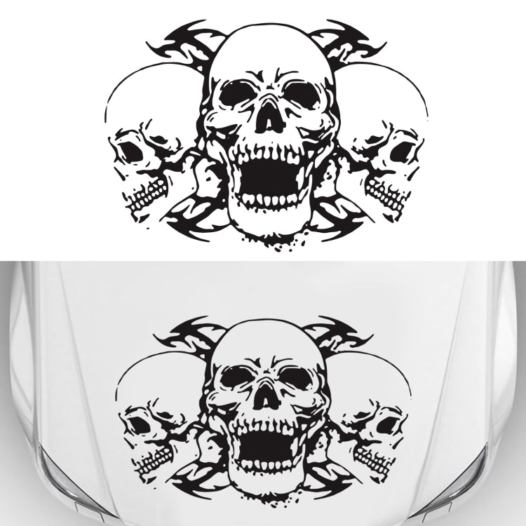 D-923 Adesivo decorativo modificato per auto con motivo a tre teschi, D-923
