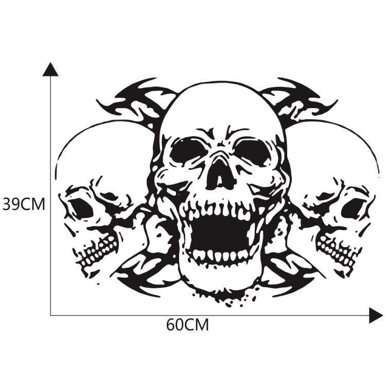 D-923 Adesivo decorativo modificato per auto con motivo a tre teschi, D-923