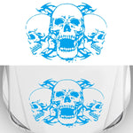 D-923 Adesivo decorativo modificato per auto con motivo a tre teschi, D-923