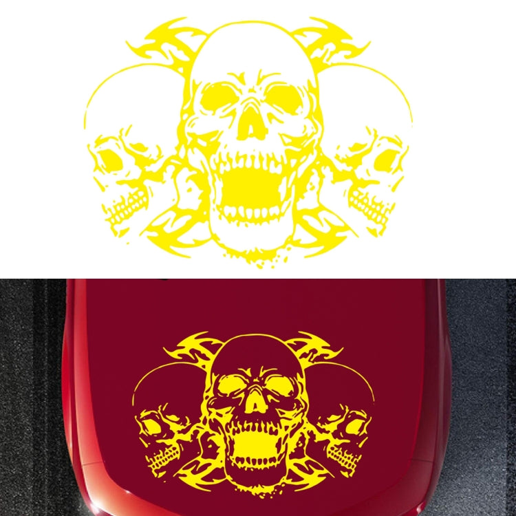 D-923 Adesivo decorativo modificato per auto con motivo a tre teschi, D-923