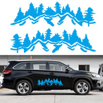 2 PCS/Set D-924 Mountain Woods Pattern Adesivo decorativo modificato per auto, D-924