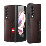 Custodia per telefono pieghevole in morbida microfibra Litchi Texture, For Samsung Galaxy Z Fold4