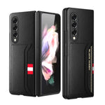Custodia per telefono pieghevole in morbida microfibra Litchi Texture, For Samsung Galaxy Z Fold4