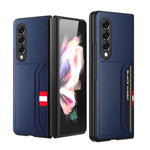 Custodia per telefono pieghevole in morbida microfibra Litchi Texture, For Samsung Galaxy Z Fold4