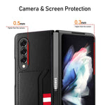 Custodia per telefono pieghevole in morbida microfibra Litchi Texture, For Samsung Galaxy Z Fold4
