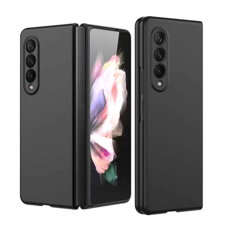 Custodia per telefono pieghevole ultrasottile con sensazione di metallo nudo spruzzato d'olio, For Samsung Galaxy Z Fold4
