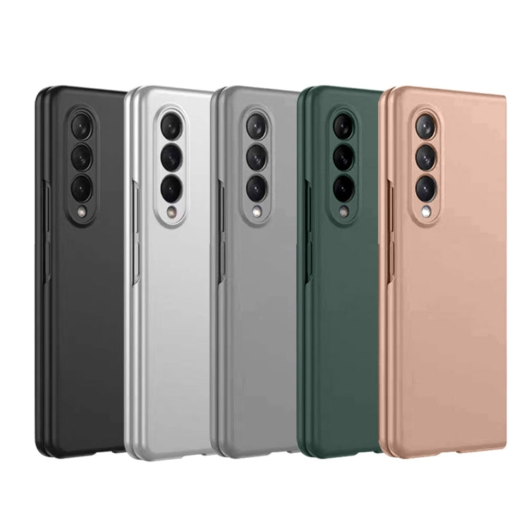 Custodia per telefono pieghevole ultrasottile con sensazione di metallo nudo spruzzato d'olio, For Samsung Galaxy Z Fold4