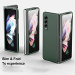 Custodia per telefono pieghevole ultrasottile con sensazione di metallo nudo spruzzato d'olio, For Samsung Galaxy Z Fold4