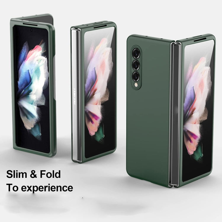 Custodia per telefono pieghevole ultrasottile con sensazione di metallo nudo spruzzato d'olio, For Samsung Galaxy Z Fold4
