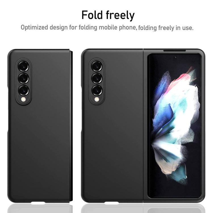 Custodia per telefono pieghevole ultrasottile con sensazione di metallo nudo spruzzato d'olio, For Samsung Galaxy Z Fold4