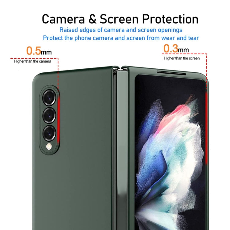 Custodia per telefono pieghevole ultrasottile con sensazione di metallo nudo spruzzato d'olio, For Samsung Galaxy Z Fold4