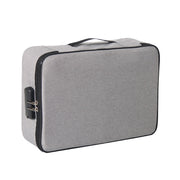 Borsa per documenti in tessuto pieghevole multistrato di grande capacità, Double Zipper-Locked