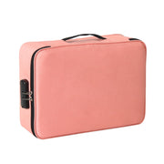 Borsa per documenti in tessuto pieghevole multistrato di grande capacità, Double Zipper-Locked