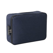 Borsa per documenti in tessuto pieghevole multistrato di grande capacità, Double Zipper-Locked