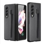 Custodia per telefono pieghevole con protezione cerniera Litchi Texture, For Samsung Galaxy Z Fold4