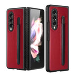 Custodia per telefono pieghevole con protezione cerniera Litchi Texture, For Samsung Galaxy Z Fold4