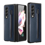 Custodia per telefono pieghevole con protezione cerniera Litchi Texture, For Samsung Galaxy Z Fold4