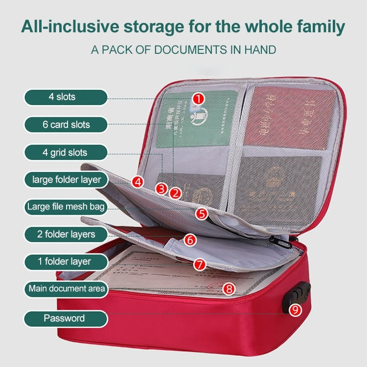 Borsa porta documenti impermeabile con slot carte 37x29x4cm