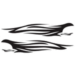 2 PCS/Set D-926 Fire Totem Pattern Adesivo decorativo modificato per auto, D-926