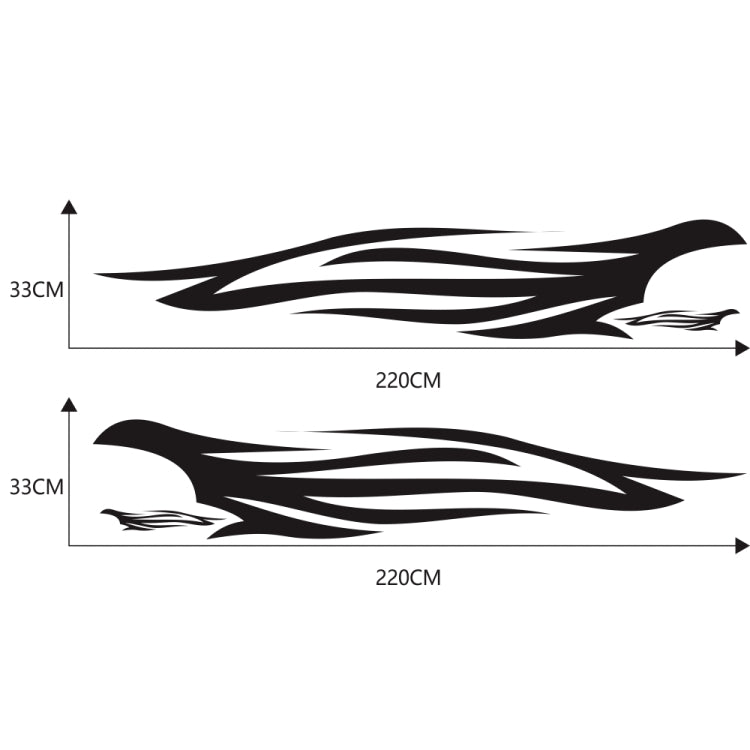 2 PCS/Set D-926 Fire Totem Pattern Adesivo decorativo modificato per auto, D-926