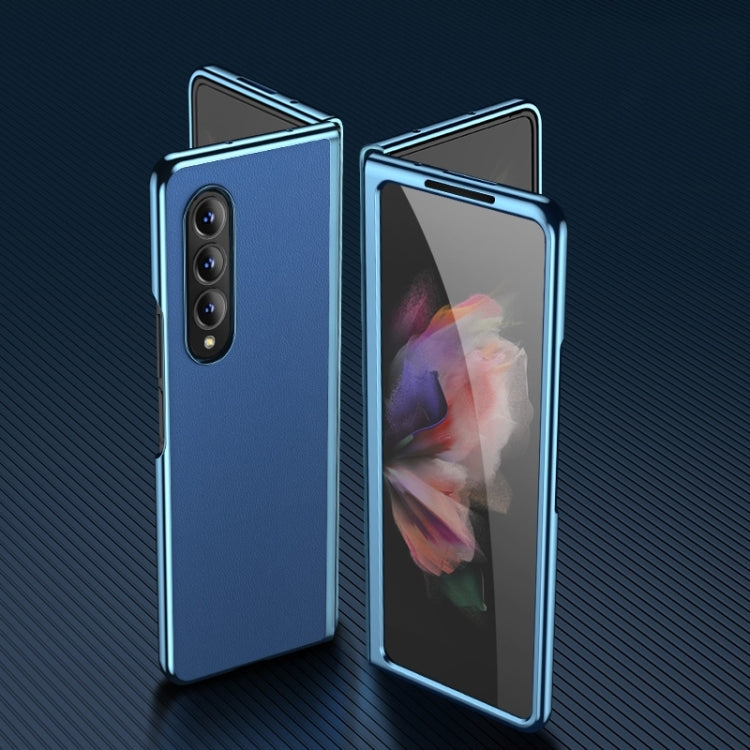 Custodia per telefono in pelle placcata, For Samsung Galaxy Z Fold4