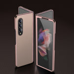 Custodia per telefono in pelle placcata, For Samsung Galaxy Z Fold4