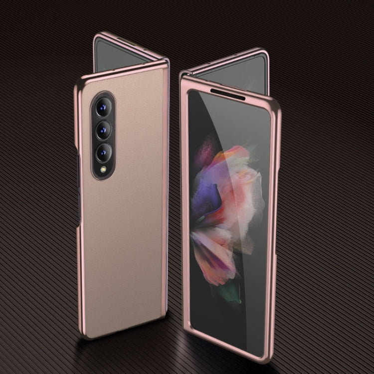 Custodia per telefono in pelle placcata, For Samsung Galaxy Z Fold4