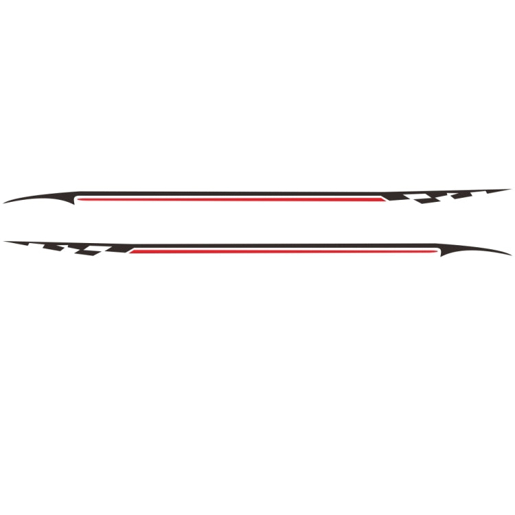 2 PCS/Set D-934 Adesivo decorativo modificato per auto modello girovita